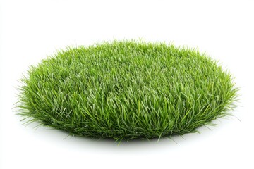 Soccer ball on green grass, isolated concept