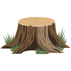 stump removal service isolated vector illustration on white background