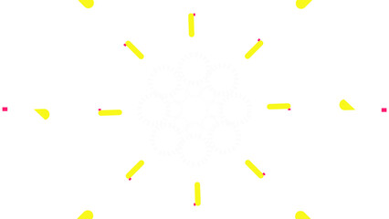 Abstract Geometric Design with Concentric Circles and Dynamic Lines