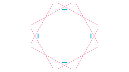 Vibrant purple and turquoise concentric circle graphic design