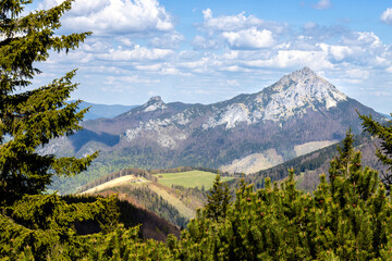 Gorski krajobraz w Małej Fatrze widok na Rozutec