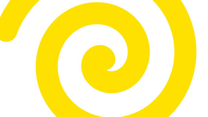 Vibrant Yellow Spiral Design Against a Black Background