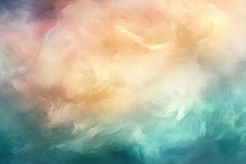 Fototapeta premium Abstract Multicolored Cloud Texture Background with Gradients Paint Splatter and Swirls for Modern Artistic Design Wallpaper in Pastel Colors