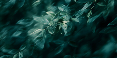 Soft Focus Green Leaves with Dreamy Motion and Natural Light