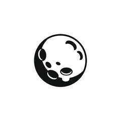 Moon icon. Simple moon icon for social media, app and web design. Vector illustration.
