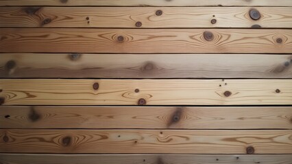 Horizontal wooden planks display a warm, natural texture, showcasing various shades and knots. The surface is smooth and inviting, perfect for rustic design purposes.