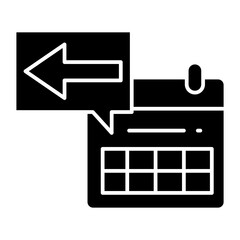 Previous Day glyph icon