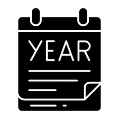Year glyph icon