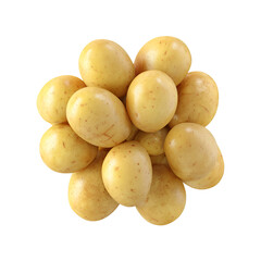 A cluster of fresh yellow potatoes ready for cooking wholesome and delicious