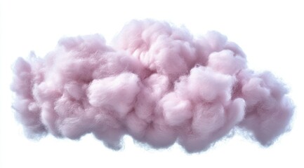 Fluffy, pastel pink cloud formation