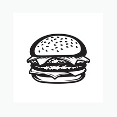 hamburger on a white background