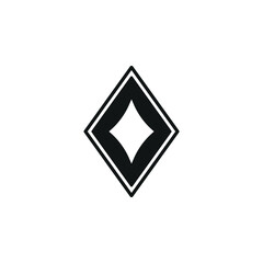 Diamond card suit icon. Simple diamond card suit icon for social media, app and web design. Vector illustration.