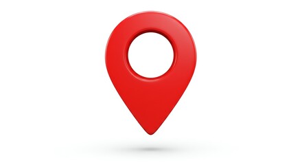 Fototapeta premium Red map pin location pointer icon