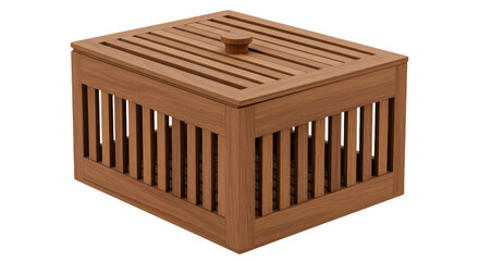 Isolated Wooden Box