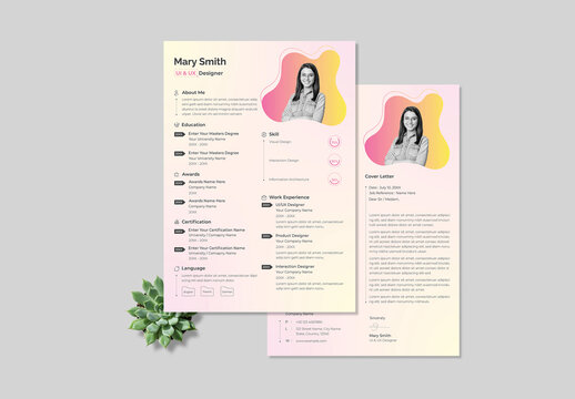 Colourful Resume Design Layout