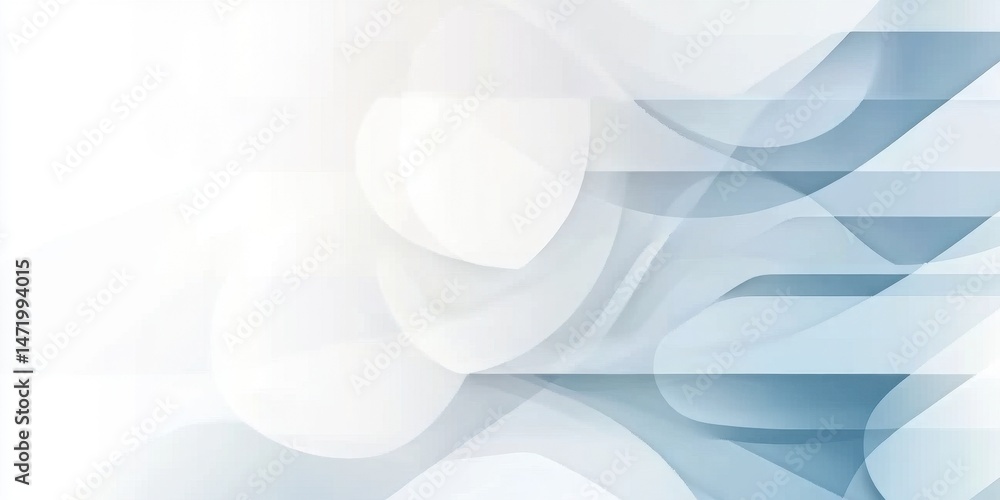 Leinwandbilder minimalist abstract background with white and blue waves geometric shapes and subtle gradients perfe