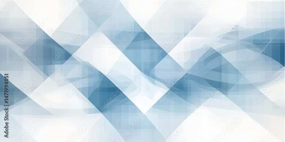 Poster modern abstract background with geometric shapes blue and white color palette decorative backdrop wi
