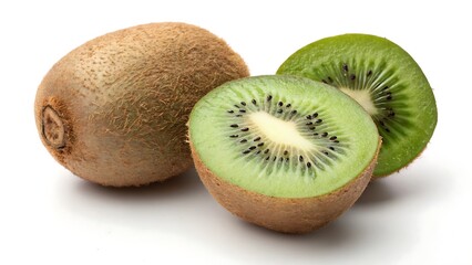 kiwi fruit on white background