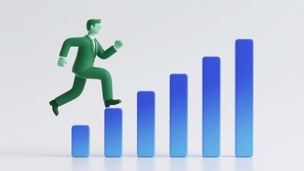 businessman and graph