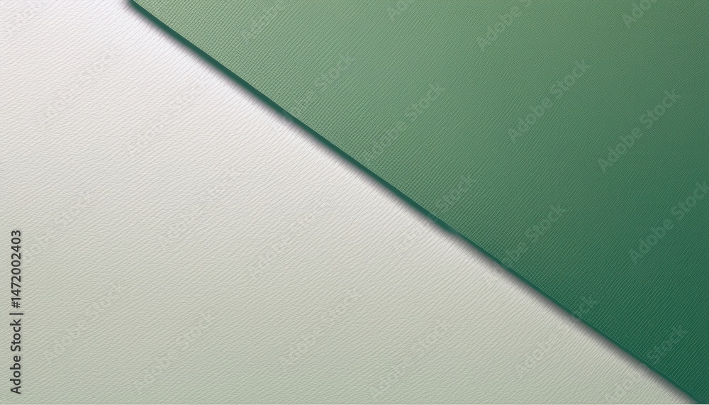 Fototapete textured geometric fold with green gradient and soft white diagonal overlay for minimalist branding 