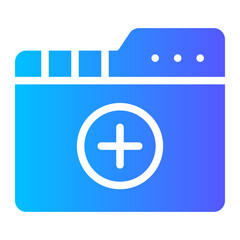 Fototapeta premium Add Folder Icon – Vector Illustration for Website or App