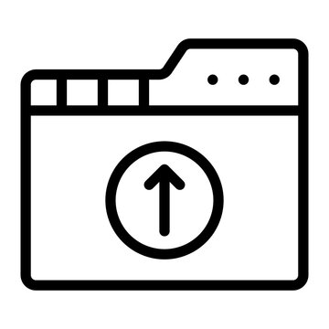 iUp Arrow Folder Icon &ndash; Vector Illustration for Website or Ap