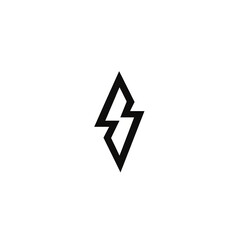 Fototapeta premium Lightning outline icon logo