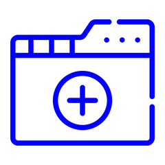 Add Folder Icon – Vector Illustration for Website or App	
