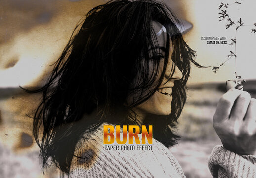 Burn Paper Photo Effect