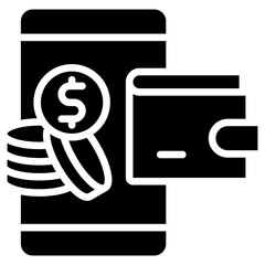 Mobile Wallet glyph icon
