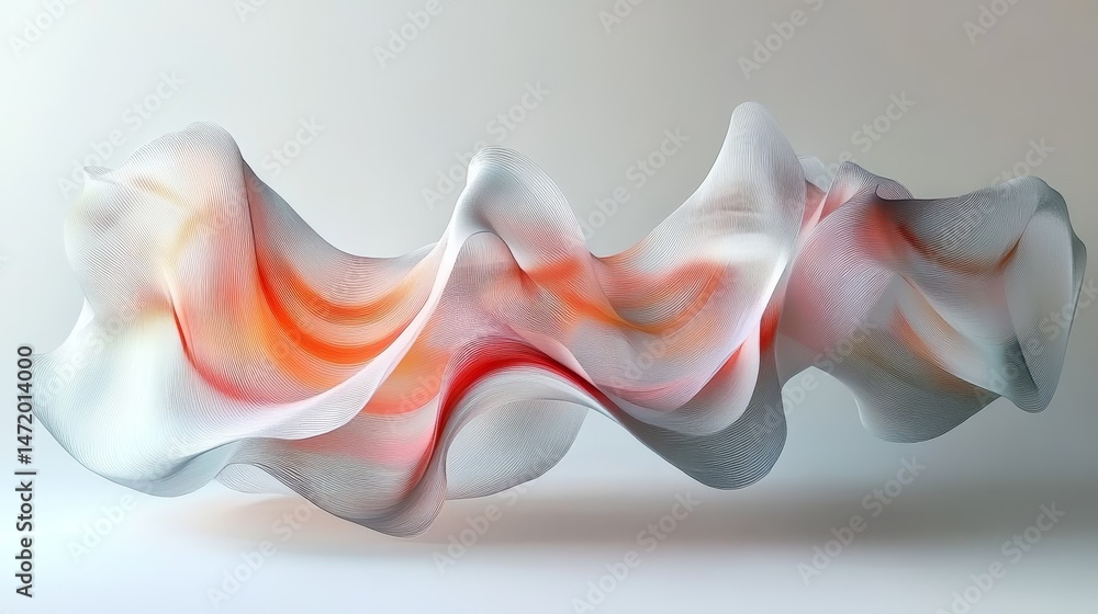 Poster abstract form with soft color transitions and flowing lines.