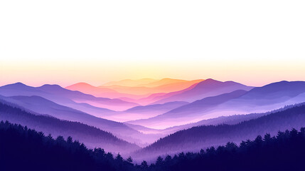 Obraz premium Sunrise mountain range panorama