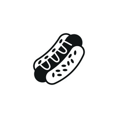 Hot dog icon. Simple hot dog icon for social media, app and web design. Vector illustration.