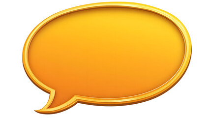 Fototapeta premium Captivating Golden Speech Bubble Graphic to Enhance Communication and Expression in Digital Media
