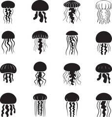 “Jellyfish Vector Bundle | Ocean Animal SVG, Marine Life Clipart & Underwater Art for Crafts & Design”