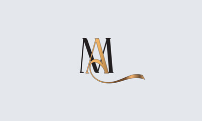 MA, AM , A , M , Abstract Letters Logo Monogram	