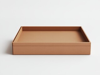 Empty light brown cardboard box