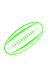 rugby ball on green grass