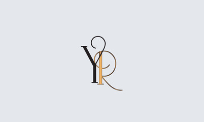YR, RY , R , Y , Abstract Letters Logo Monogram	