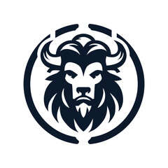 Buffalo Head Logo in a Circle