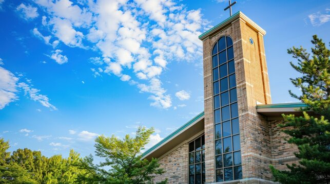 United Church of Christ building with UCC logo stock photo --ar 16:9 --raw --v 6 Job ID: 3b6af6b6-fb90-4cdf-a276-02004dd12a62