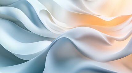 Obraz premium Abstract design of flowing, light drapes with soft color gradients.