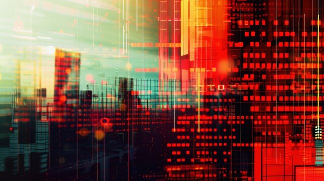Abstract representation of business strategy with digital overlay. stock photo --ar 16:9 --raw --v 6 Job ID: 2942181f-88ad-42d3-9a66-2a14b5db9a92