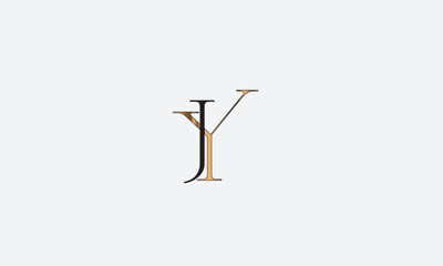  JY, YJ , J , Y , Abstract Letters Logo Monogram