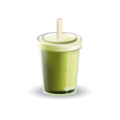 Matcha drink icon. Simple matcha drink icon for social media, app and web design. Vector illustration.