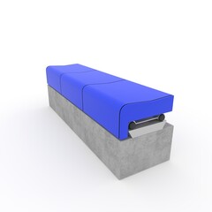 3d render Stadium Seats design element. Furniture