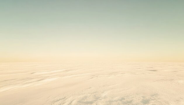 Snowy Beige Field under a Light Blue Sky a Minimalist Winter Landscape with a Tranquil Atmosphere and Horizon