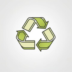 Obraz premium Recycled green graphic design symbol.