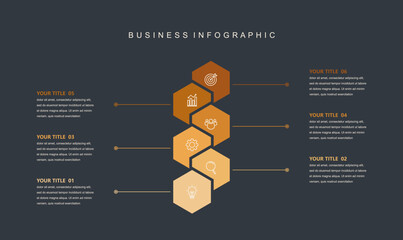 infographic elements template, business concept with 6 steps, workflow layout, icons, diagram, report, web design. Creative, vector, illustration.