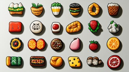 Various food illustrations